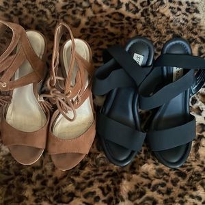 Guess sandal wedges; Steve Madden wedges